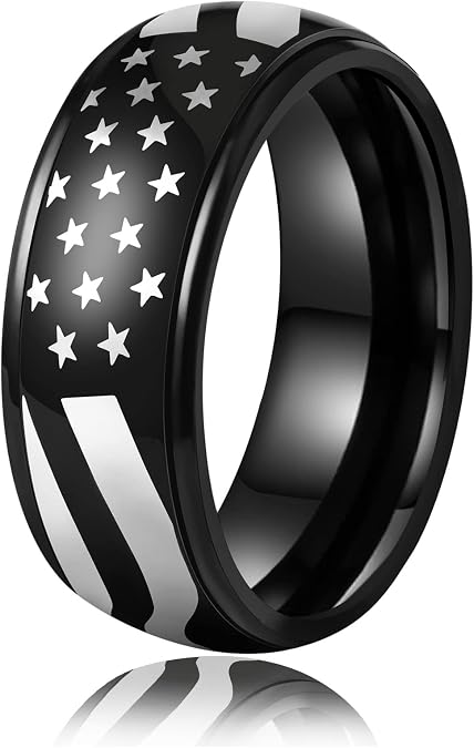 LAOYOU Fidget Anxiety Ring for Men | 8mm Spinner Band for Calming, Worry, Stress Relief & Mindfulness | Hypoallergenic Stainless Steel Comfort Fit Non Tarnish