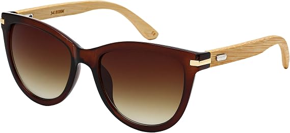Retro Vintage Cat Eye Sunglasses for Women with Natural Bamboo Temples M34180BM-AP-3(CLBRN.ap2)
