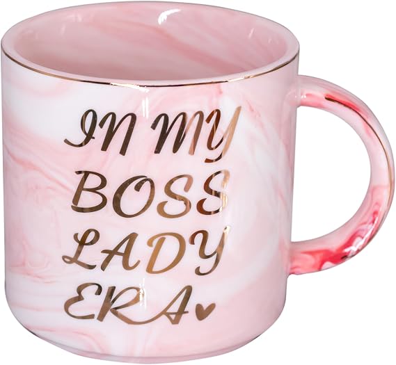 Boss Lady Gifts for Women - In My Boss Lady Era Mug - Birthday Gifts for Female Boss Women Girl Mom Grandma Wife Sister - Novelty Mother's Day Christmas gifts Idea - Cute Pink Cup 11.5oz
