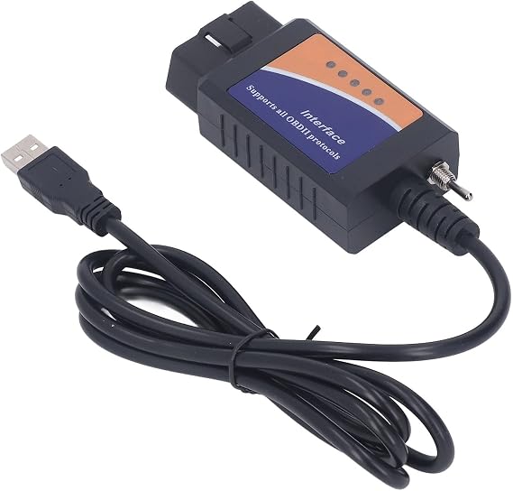 ELM327 OBD2 USB Adapter, Series Vehicle Diagnostic with V1.5 PIC18F25K80 Chip Including OBD2 Scanner Diagnostic Coding Tool CD
