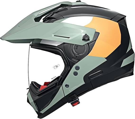 NOLAN N70-2X 64511 Offroad Motorcycle Helmet, M Size, 22.4 - 22.8 inches 57 - 58 cm, SELVADO, Green/Gray/348