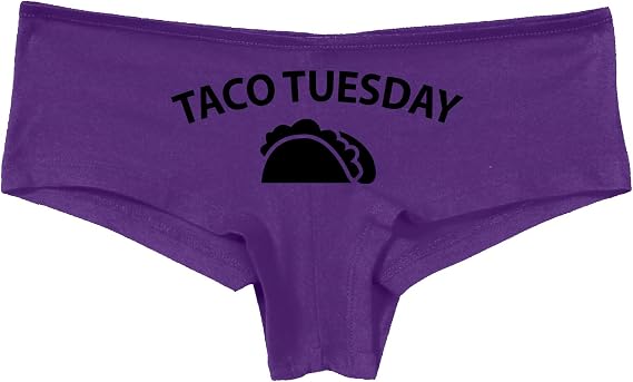 Knaughty Knickers Eat My Taco Tuesday Lick Me Oral Sex Slutty Purple Panties