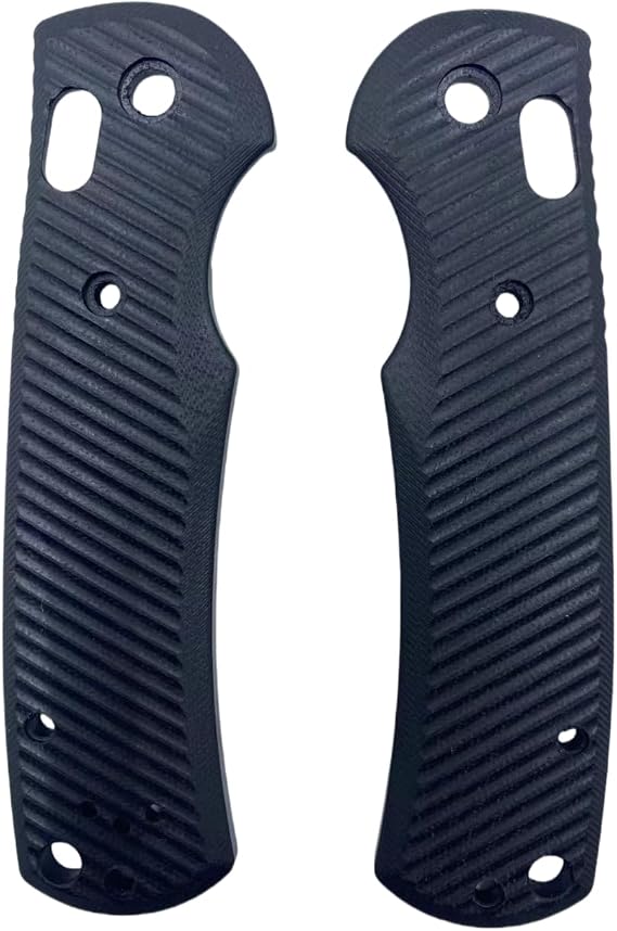 1 Pair G10 Knife Handle Scales Glass Fiber Handles Patch DIY Tool fit for Benchmade Griptilian 551 550(Screws Included) (Black)