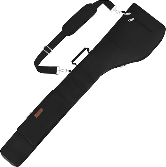 AKOZLIN Portable Golf Club Carry Bag, Foldable Small Golf Bag Holds 8-10 Clubs, Lightweight Sunday Golf Bag with Shoulder Strap for Men Women Kids