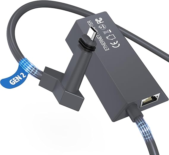 Starlink Ethernet Adapter Gen 2 for Wired External Network, Starlink RJ45 Gigabit Ethernet Adapter Support High Speed 1000Mbps