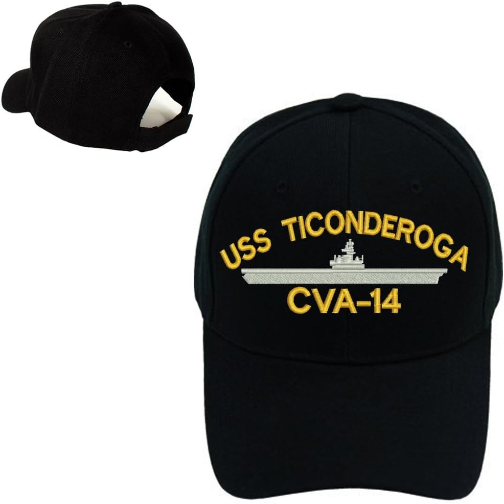 Military USS Ticonderoga CVA-14 Ship Digital Camo Camouflage Baseball Cap Hat