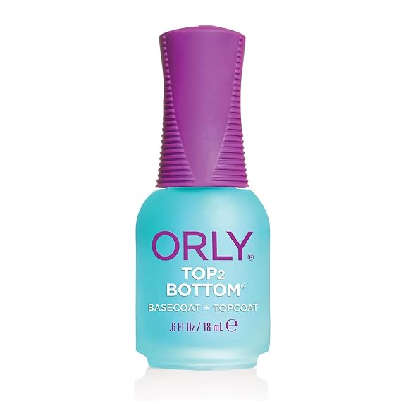 Orly Top 2 Bottom Two-in-one Base And Topcoat | Long Wearing Formula That Protects Your Natural Nail & Seals In Your Manicure | Adds A Radiant Glow To Nails & Helps Polish Adhere to Nails (18ml)
