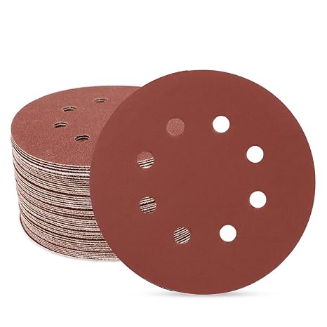 50 PCS 5 Inch 8 Hole Hook and Loop Sanding Discs 400 Grit