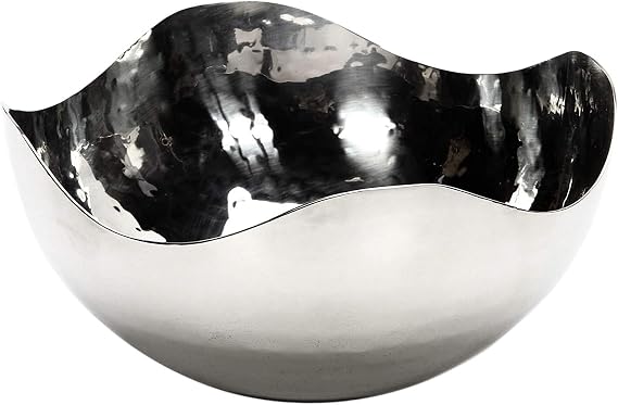 Hosley 5.75 Inch Diameter Silver Finish Metal Bowl, Ideal for Potpourri, LED Candles, Weddings, Special Events, Center Pieces, Craft. Use Decor to Coordinate O3