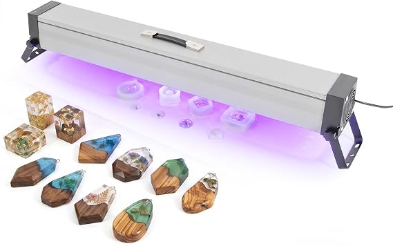 1800W UV Light for Resin Curing,UV Resin Light, 395nm UV LED Lamp, Handheld Blacklight Ultraviolet LED, Craft Supplies Tools for Resin Molds, Jewelry Making, DIY Decor