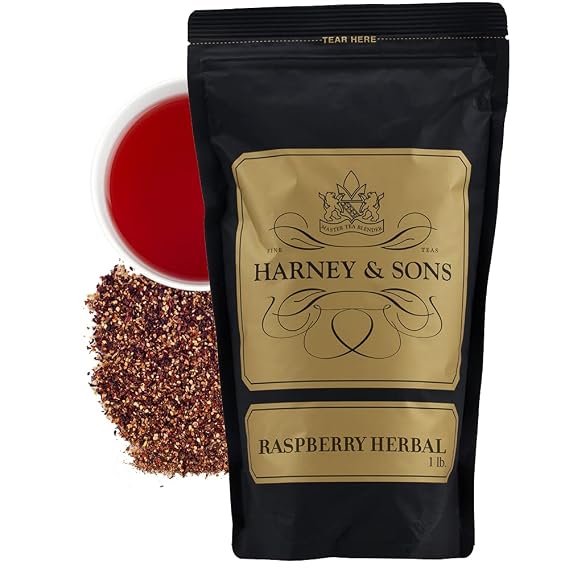 Harney & Sons Raspberry Herbal Tea, Loose Leaf, 16 oz