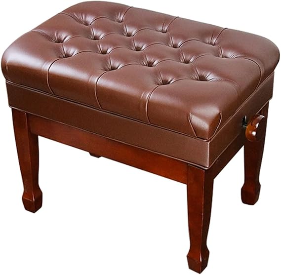 Solid Wood Piano Bench, Adjustable Piano Bench,Bulid-in Flip-Top Seat Extra Storage Compartment for Music Books