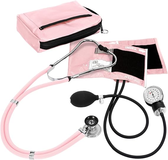 Prestige Medical Aneroid Sphygmomanometer/Sprague-Rappaport Kit, Pastel Pink