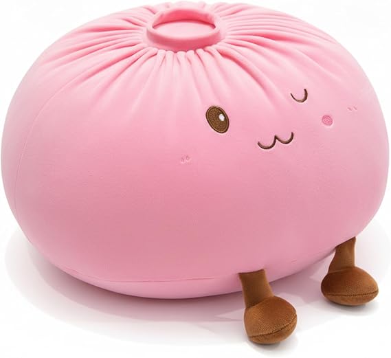 Dumpling Stuffed Animal, Dumpling Plush 15.7 Inch Ultra-Soft Stuffed Animal Funny Food Plush Pillow for Kids Adults Home Sofa Bed Decor Style 1