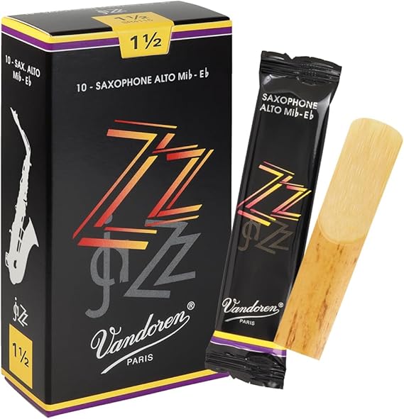 Vandoren SR4115 Alto Sax ZZ Reeds Strength 1.5; Box of 10