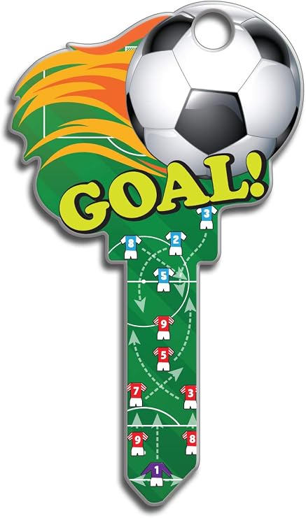 Lucky Line Key Shapes, Soccer, House Key Blank, KW1/11, 1 Key (B135K)