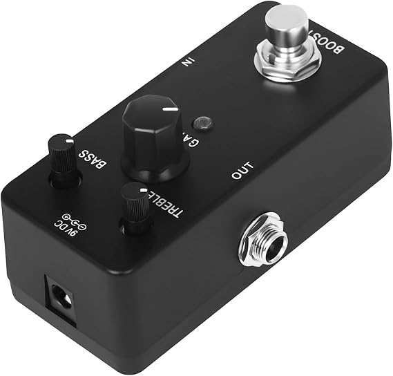 Boost Small Guitar Pedal Booster Clean Boost Pure Boost Pedals for Electric Bass Guitar with True Bypass Switch