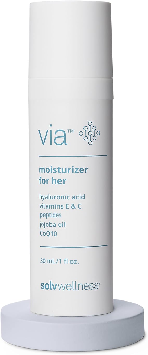 Via by Solv Wellness Vaginal Moisturizer Cream for Women, Non-Hormonal, Water-Based, Made with Hyaluronic Acid, Vitamins, Peptides, Jojoba Oil, 30 ml