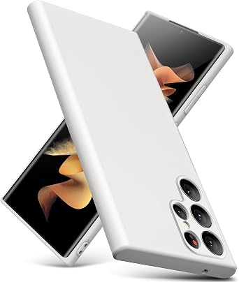 for Samsung Galaxy S23 Ultra Case, Thin Liquid Silicone Case,Shockproof,Slim Thin Phone Case for Samsung Galaxy S23 Ultra,Full Body Screen Camera Protective Cover-Beige 2-sam s23u-04