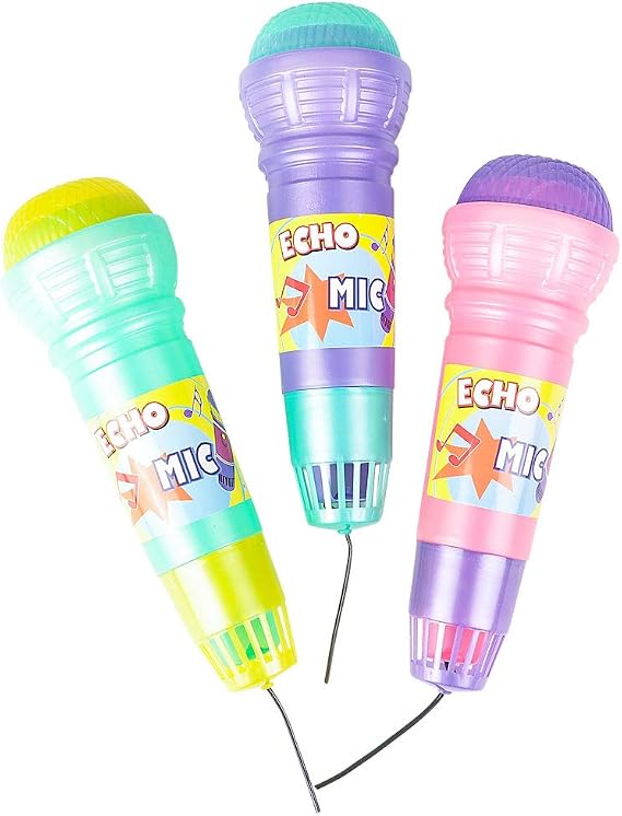 Rhode Island Novelty 10 Inch Echo Microphone, Single Unit, Assorted