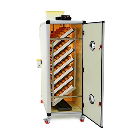 Incubators for Hatching Eggs HB500S Egg Incubator Setter, Automatic & Self-Regulated Temperature & Humidity, Chicken Egg Incubator, Professional Cabinet Poultry Incubator by Cimuka