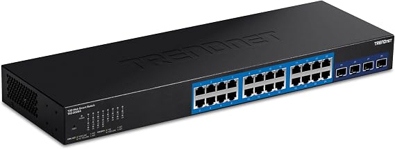 TRENDnet 28-Port Web Smart Switch,TEG-30284,Lifetime Protection
