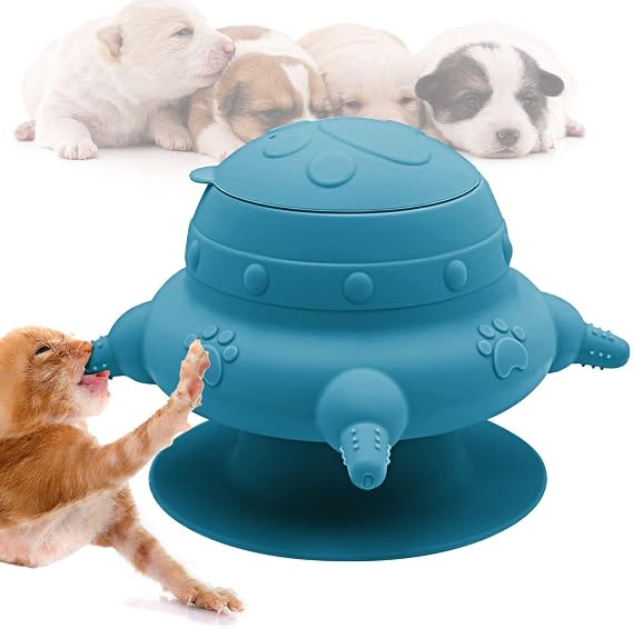Puppy Milk Feeders for Multiple Puppies Kitten Feeding Bowl with 4 Nipples Silicone Nursing Bottle 235ml Food Water Feeding Station for Small Pets