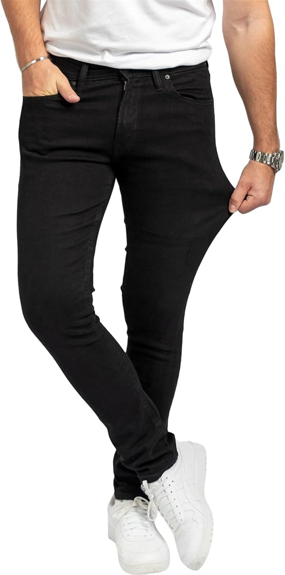 Performance Jeans for Men Slim Fit with Stretch - Very Comfortable and Comfortable Slim Fit Stretch Jeans - Men's Jeans for Work and Leisure