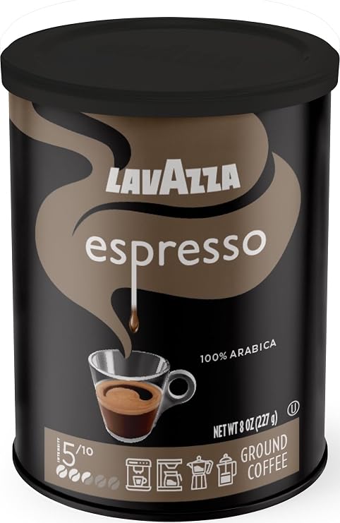 Lavazza Caffe Espresso Ground Coffee Blend, Medium Roast, 8 oz