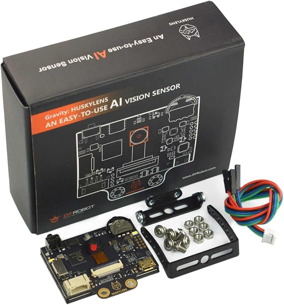 DFROBOT HUSKYLENS Smart Vision Sensor for Raspberry Pi, LattePanda or Micro:bit | AI Camera Support Object/Line Tracking, Face/Object/Color/Tag Recognition
