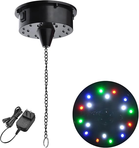 6 RPM Rotating Motor w/ 18 RGBW LED Light for 6 8 12" Mirror Disco Ball Kit DJ Party Decorate