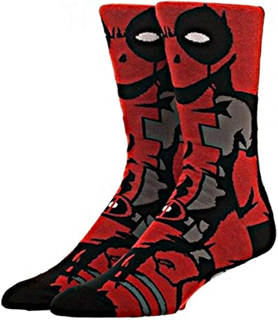 Dead-Pool Character Themed 360 Crew Socks
