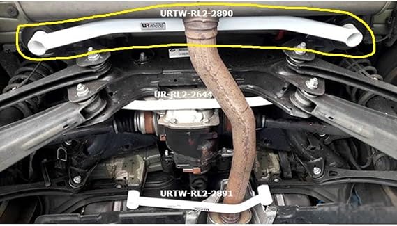 Ultra Racing 2-Point Rear Lower Bar for B. F25 (X3) 2.0D 3.0 '11-'17 (4WD) (UR-RL2-2890)