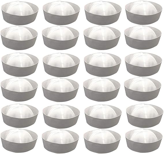 White Sailor Hat Costume: US Navy Hats for Parties Halloween and Weddings - 2 Pack