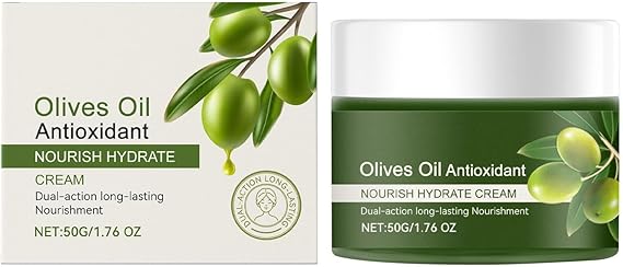 Olive Oil Moisturising Face Cream For Women | 50 ML Moisturises and Hydrates Olive Cream | Soothing Moisturizer Creams, Promote Skin Elasticity, Make Facial Skin Smooth, for All Skin Types