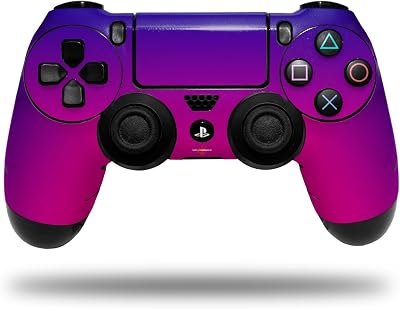 Decal Vinyl Skin Compatible with Sony PlayStation 4 Controller Smooth Fades Hot Pink Blue Controller NOT Included