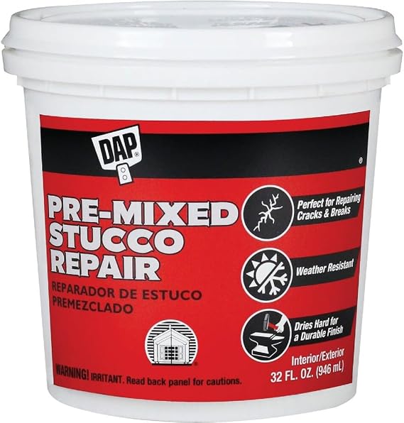 DAP 64811 60811 Pre-Mixed Stucco Repair, 32 oz., Off-White