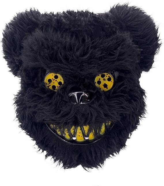 BESSEEK Halloween Scary Mask Bear Rabbit Bunny Mask, Bloody Plush Animal Head Mask, Cosplay Costume Props Halloween Party