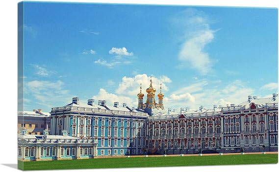 ARTCANVAS Grand Catherine Palace Hotel St Petersburg Russia Canvas Art Print Stretched Framed Painting Picture Poster Giclee Wall Decor - 40" x 26" (1.50" Deep)