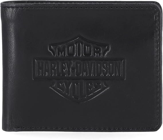 Harley-Davidson Men's Genuine Leather Rfid Blocking Wallet
