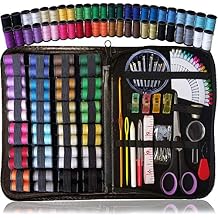 ARTIKA Sewing Kit for Adults and Kids (119 PCS) - Small Beginner Set w/Multicolor Thread, Needles, Scissors, Thimble & Clips - Emergency Repair and Travel Kits - Sewing Accessories and Supplies