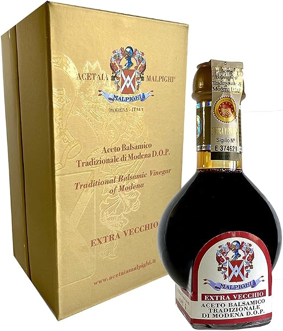 Traditional Balsamic Vinegar of Modena 25 years old, Pdo (Malpighi) 3.4 oz + Tic doser + Recipes book