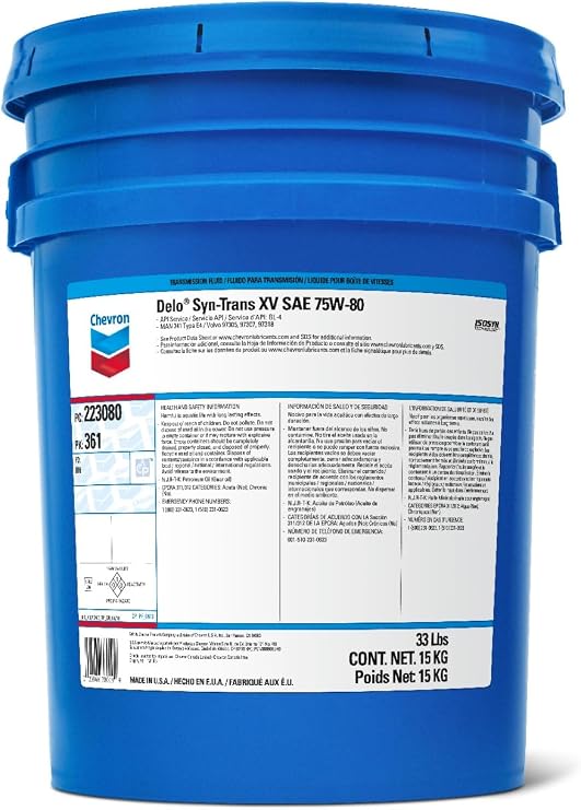 Delo Syn-Trans XV SAE 75W-80 Transmission Oil - 33lb, Pack of 1