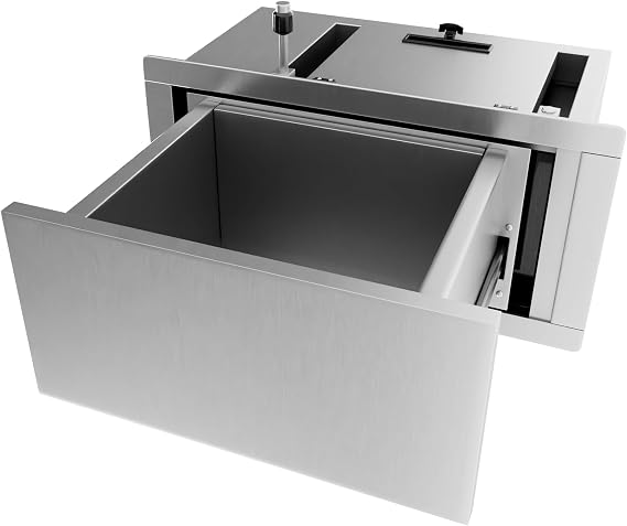 ShureSAFE SPT319 18" W x 25" D x 9" H Thru-Wall Transaction Drawer With Locking Storage