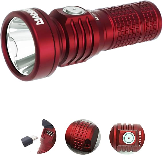 Manker MC13 II SE Rechargeable EDC Flashlight, 4000 LM 1968 Long Throw Beam | 6 Moder Bright Small Flashlight IP67 ,Multiple Modes Pocket Light for Home,Camping,and Emergencies, Black