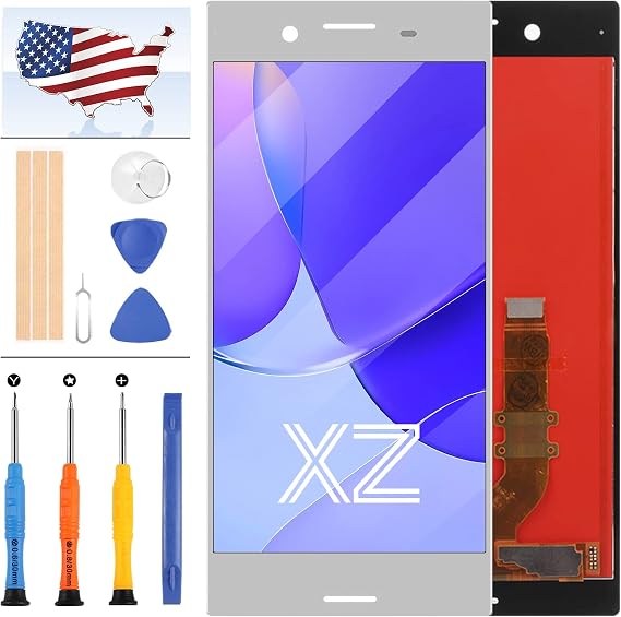 Screen for Sony Xperia XZ F8331 F8332 5.2" LCD Display Touch Screen Digitizer Assembly Repair Replacement Parts Kits,Free Tools Including (Sliver)