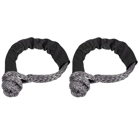 POPETPOP 2pcs Sturdy Nylon Soft Shackles Wear-Resistant Multi-Purpose Knot Rope for Towing Car Repair and Outdoor Activities Capacity