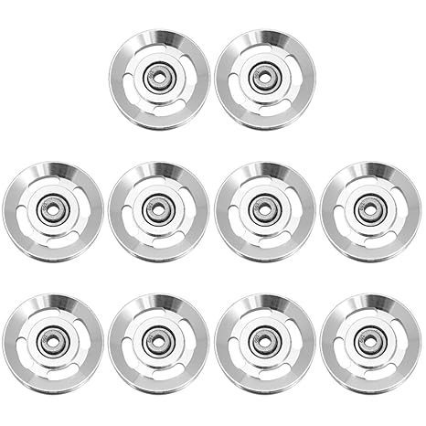 Exercise Pulley Replaceable: 10 Pcs Gym Pulley, Lifting Pulley Wheel Pully Pulley System Wheel Pulley Gym Wear Resistant Fitness Equipment Aluminum Alloy Cable