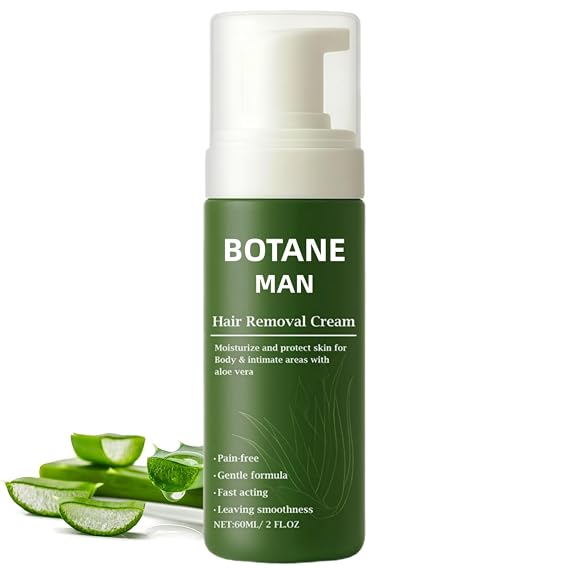 Hair Removal Cream, Quick Gentle Moisturizing Hair Remover Mousse for Face Body, 60ml 2fl.oz
