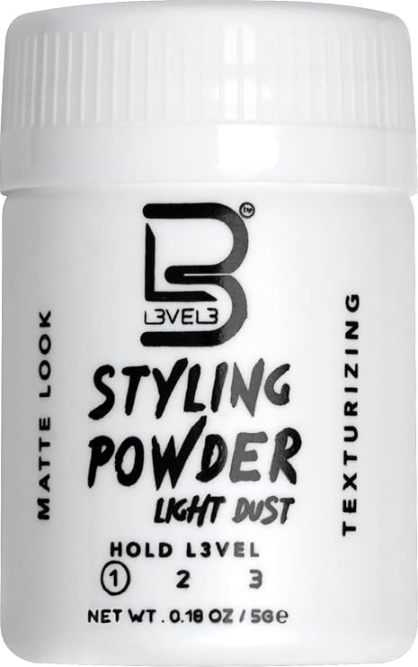 Level 3 Travel Styling Powder - 0.18 oz Lightweight Hair Powder for a Natural Look - Perfect for Men on the Go